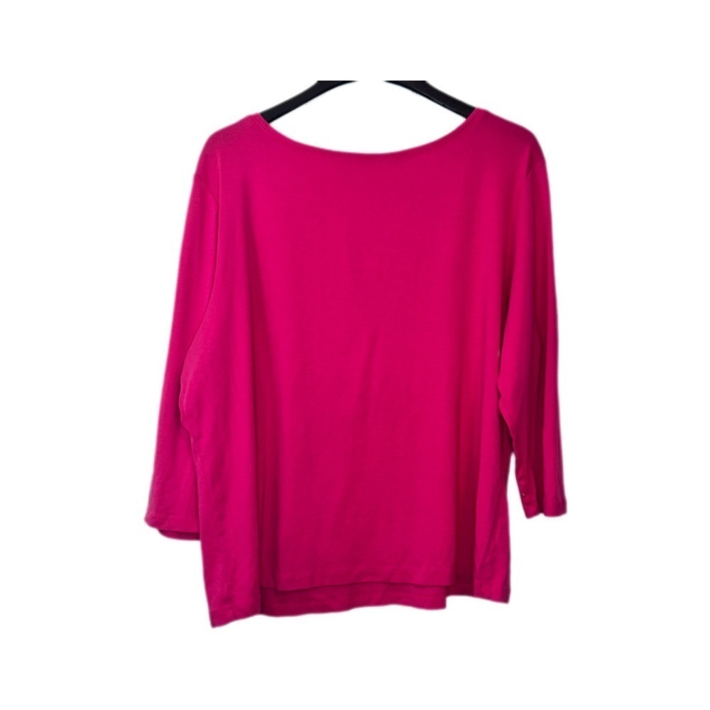 Talbots Pink Pima Cotton 3/4 Sleeve Tee